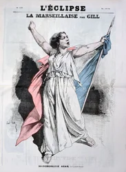 Mlle Agar Singing the Marseillaise, from the Front Cover of 